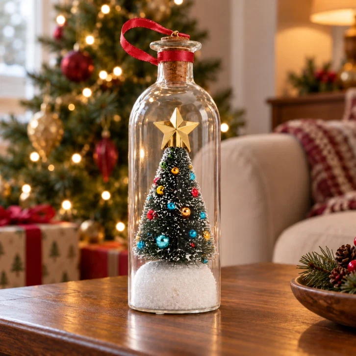 Christmas Memory Bottle — a glass bottle with a voice recording inside